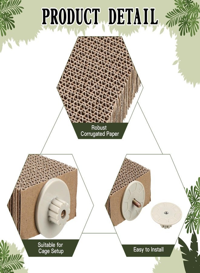 Skyygemm 2 Pieces Bird Chew Toy Parrot Cage Perch Cardboard Platform Bird Paw Grinding Stand Parrot Cage Playground for Macaws, Small Parakeets, Conures, Budgies, Finches Conure Cockatiel (Small) - Image 4